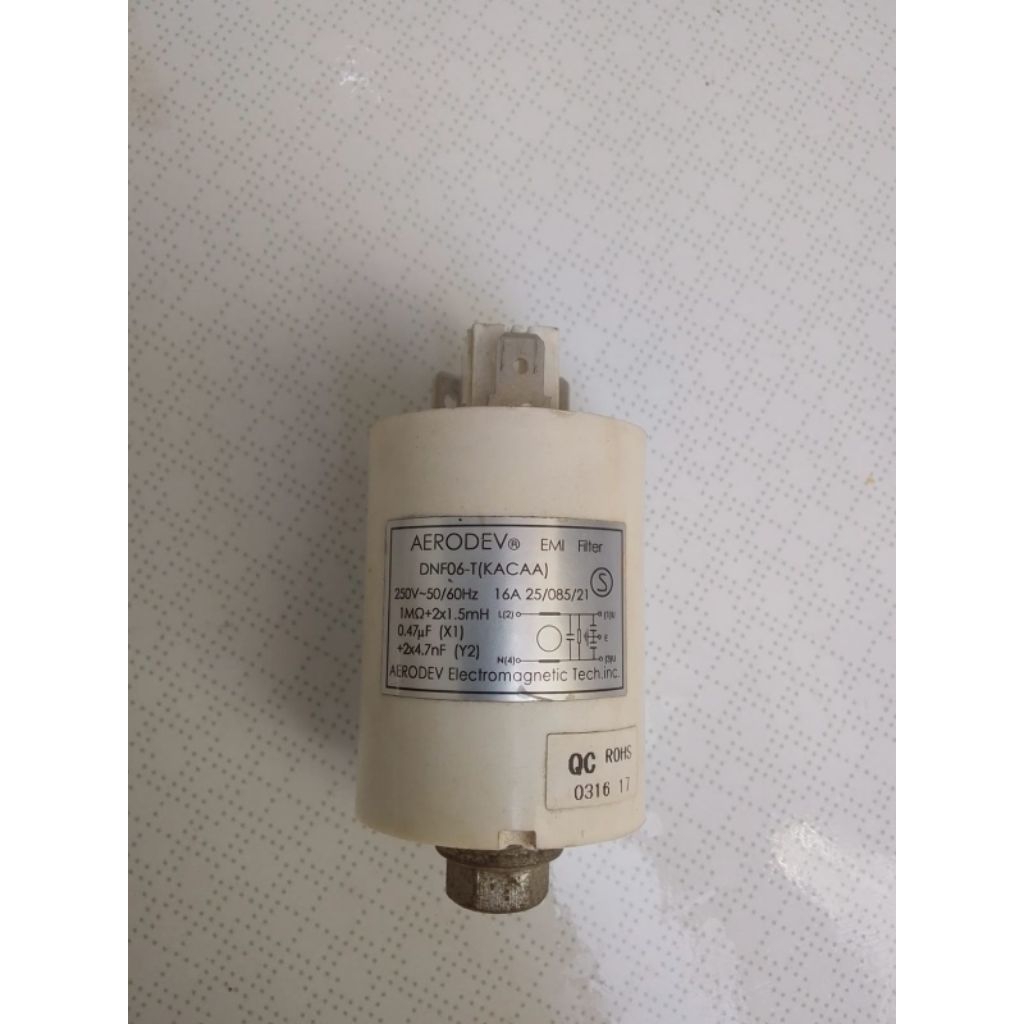 EMI FILTER MESIN CUCI PANASONIC FRONT LOADING NA-127VE5 (ORIGINAL COPOTAN)AERODEV EMI FILTER
DNF06-T