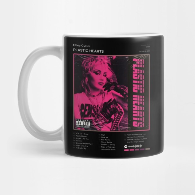 Miley Cyrus - Plastic Hearts Tracklist Album - Miley Cyrus Tea Mug