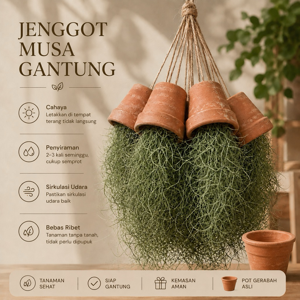 Jenggot Musa Gantung Jenggot Musa Pot Gerabah Gantung