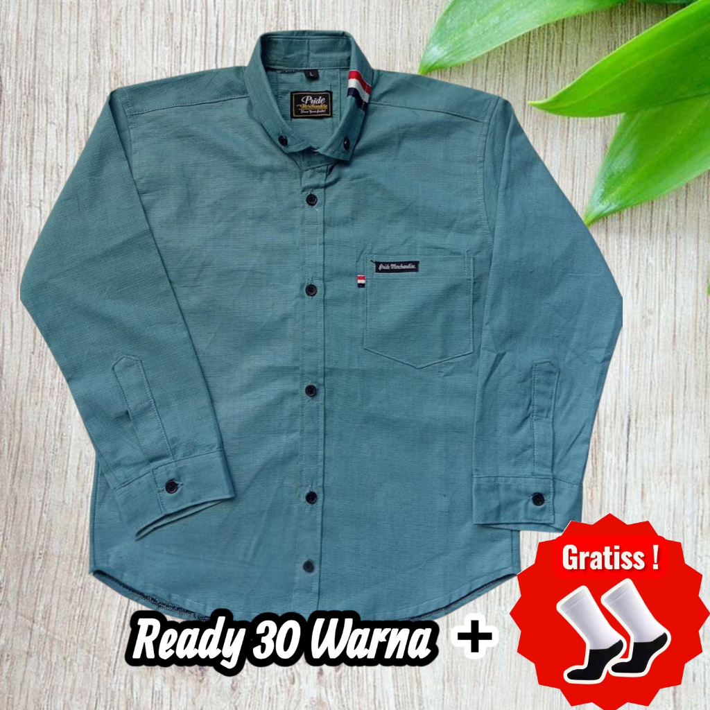 Kemeja Anak Laki Laki Lengan Panjang Warna Biru Wardah Kemeja Anak Hijau Wardah