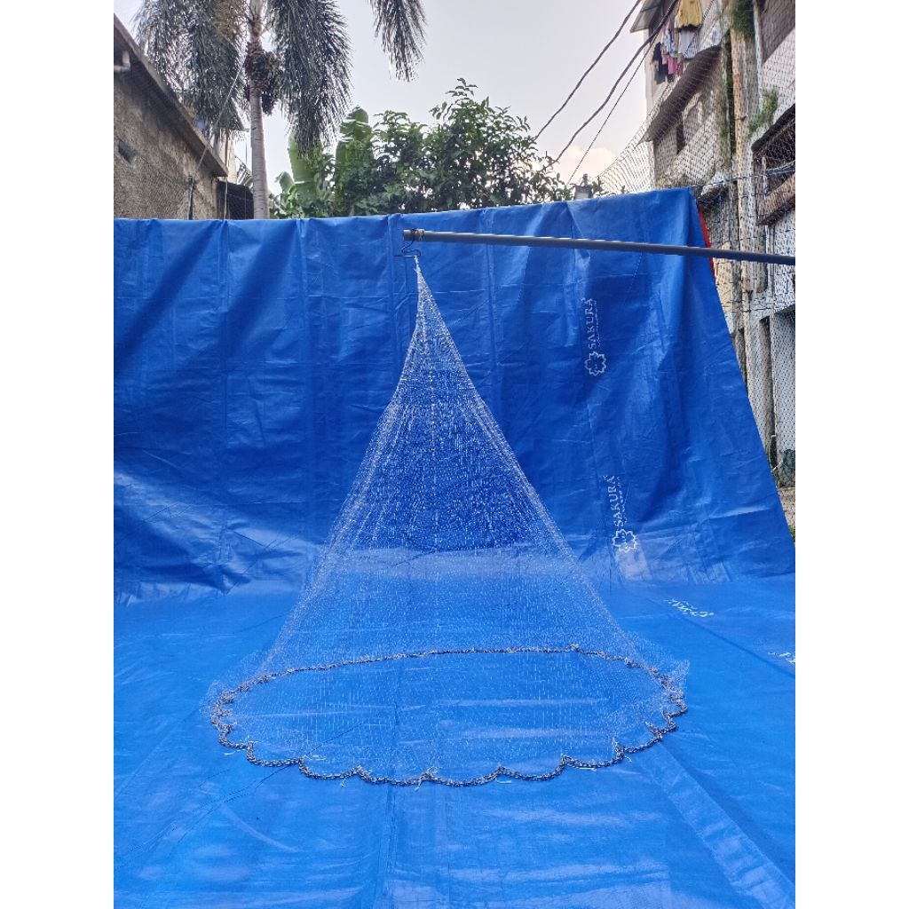 JALA LEMPAR 1 METER BAHAN SENAR UNTUK IKAN DAN UDANG COCOK UNTUK CARI UMPAN DAN PEMULA
