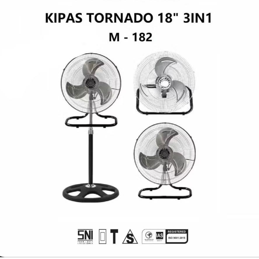 Yamakawa Kipas Angin Tornado 3 in 1 dengan Desain Multifungsi Ukuran 18 Inch