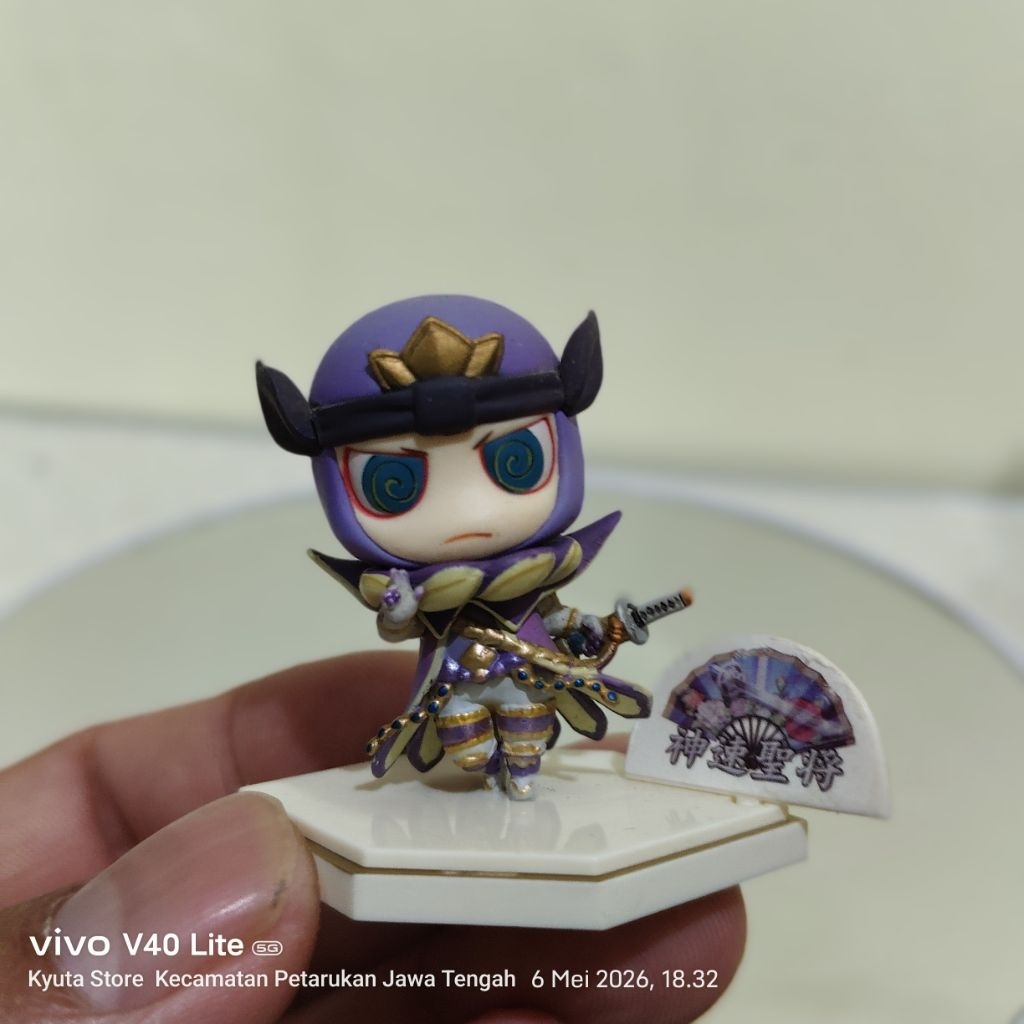 figurin Uesugi Kenshin dari koleksi Kotobukiya One Coin Grande Sengoku Basara 2