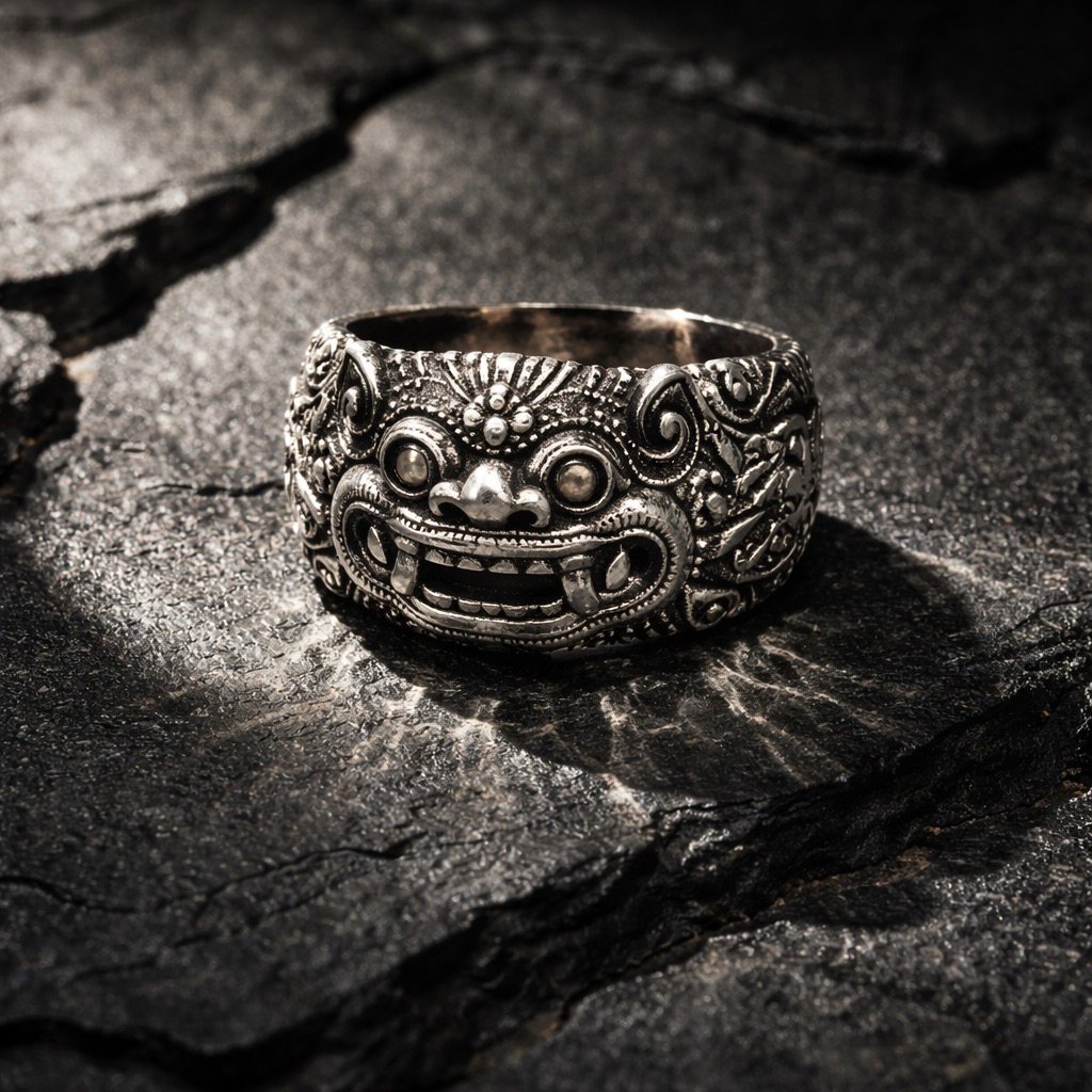 Cincin perak 925 motif barong bali | Ring silver 925 barong bali