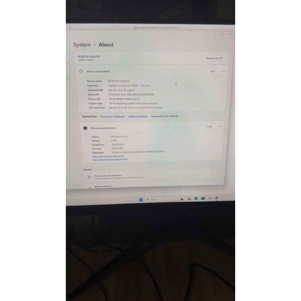 PC i3 14100f Gtx 1650
