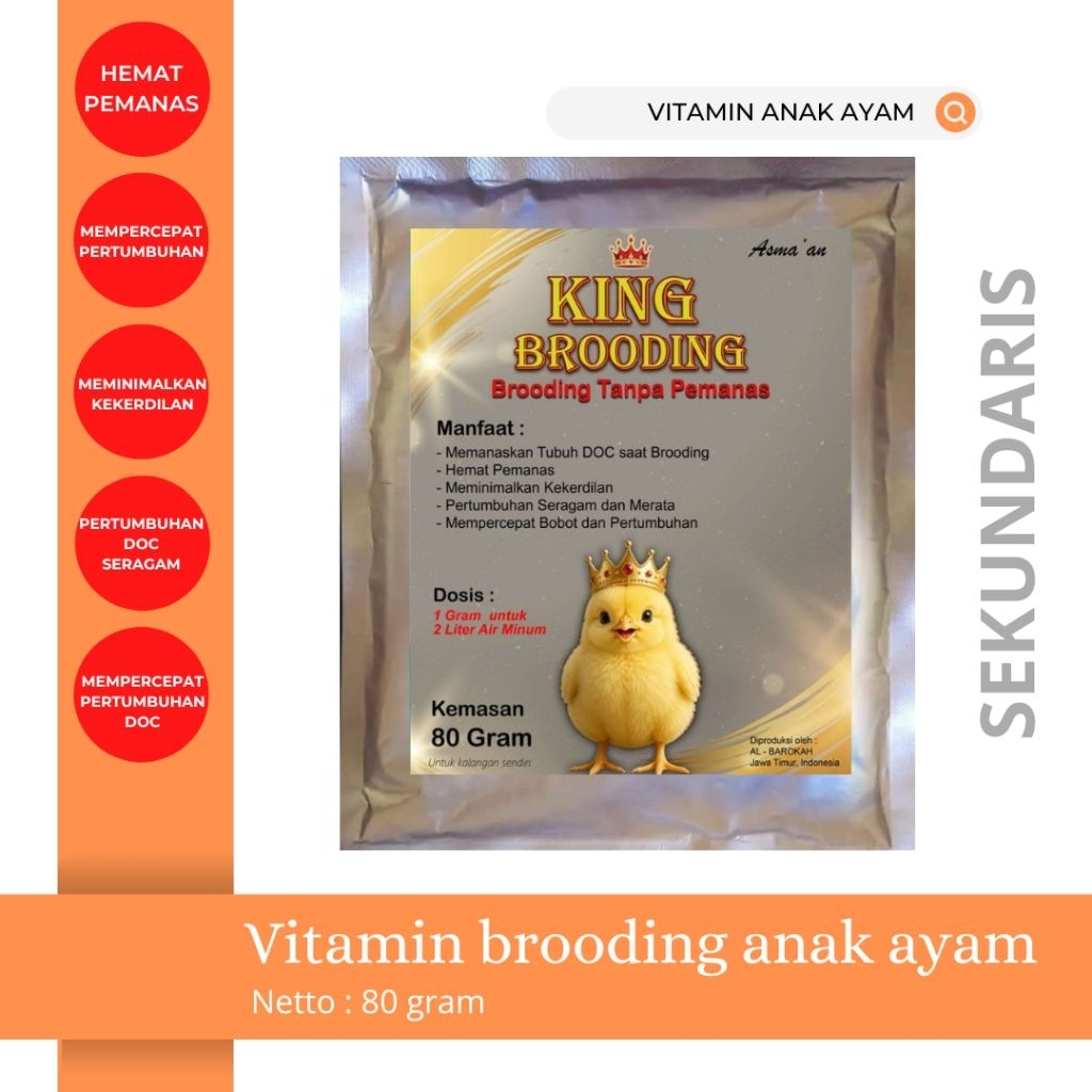 Vitamin Anak Ayam - King Brooding  - Suplemen Ayam Broiler