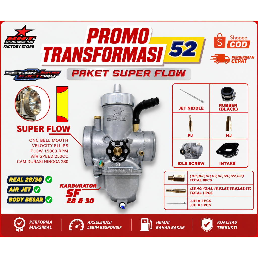 KARBURATOR KARBU BRT PE SF 24 26 28 30 ORIGINAL BRT