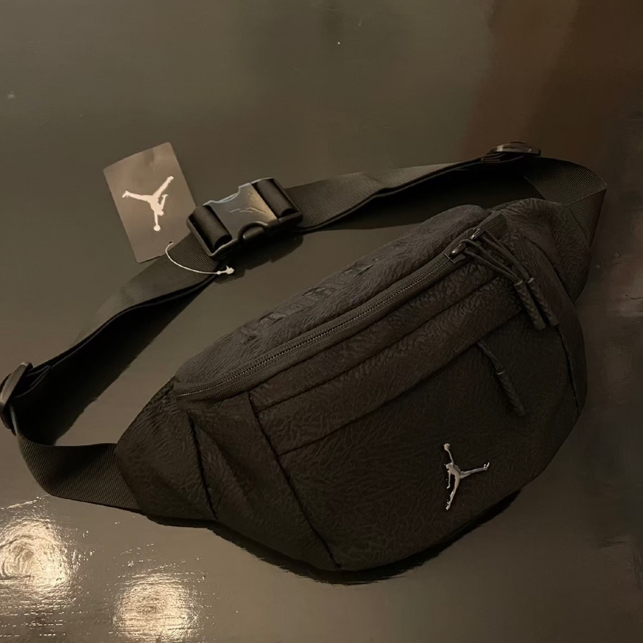 TAS WAISTBAG PRIA WANITA AIR JORDAN RUPTURE LEATHER ORIGINAL BLACK / WAISTBAG PRIA WANITA / WAISTBAG