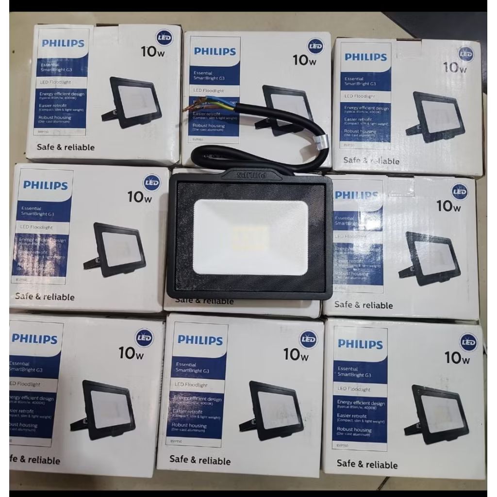 lampu sorot flood light philips LED BVP150 10WATT BVP150 PUTIH
