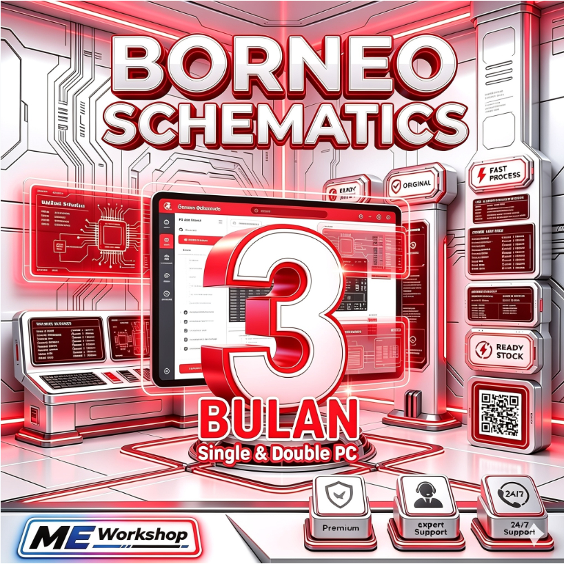 Borneo Schematic 3 Bulan Single & Double PC | skema hp android & Laptop