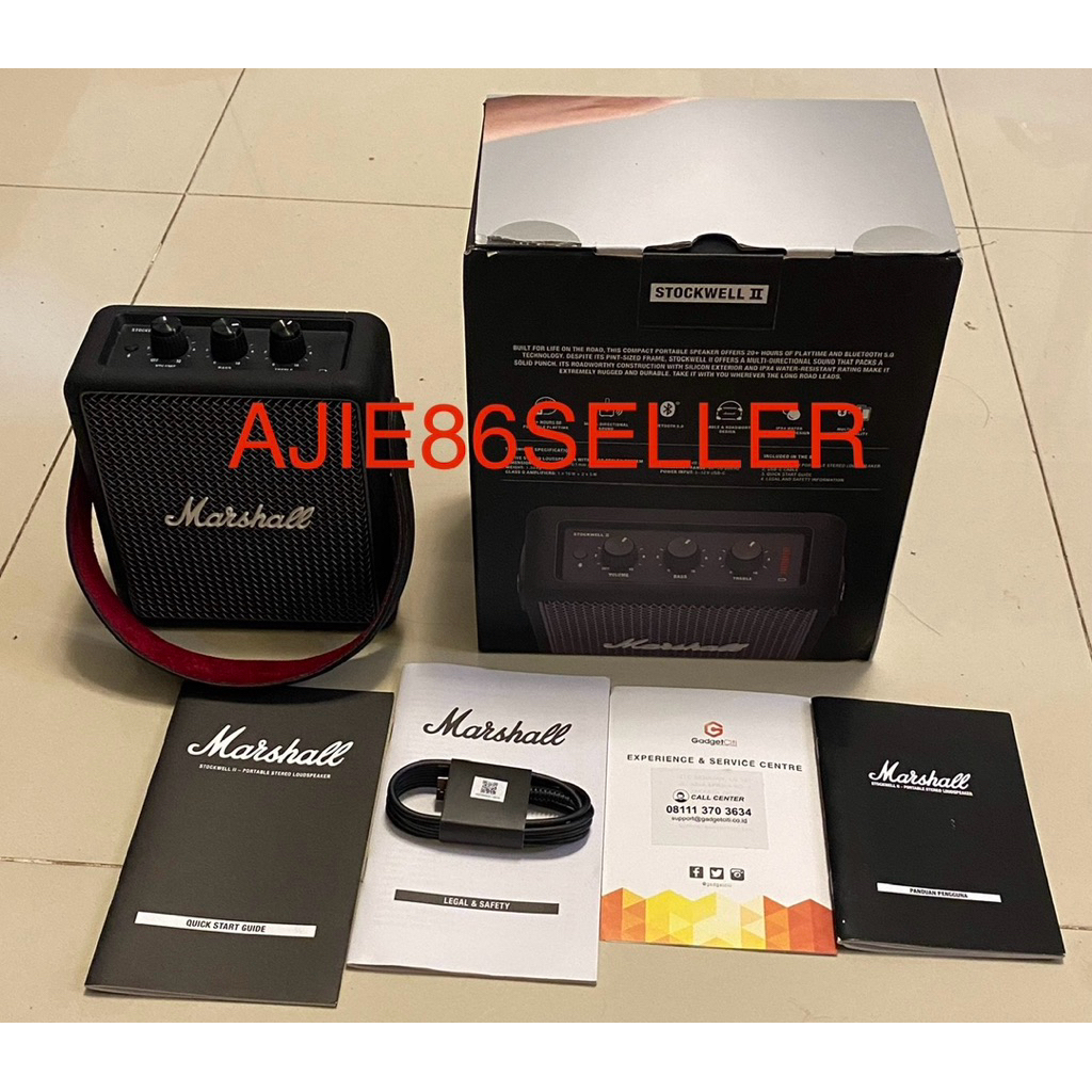 Marshall Stockwell 2 Bluetooth Speaker Like New & Original 100%