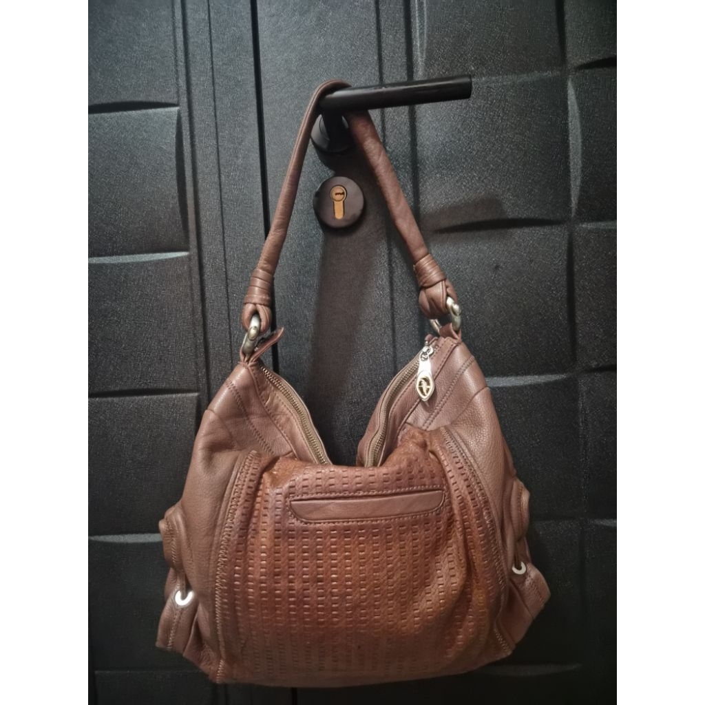 Tas kulit asli lasercut vintage CETTU