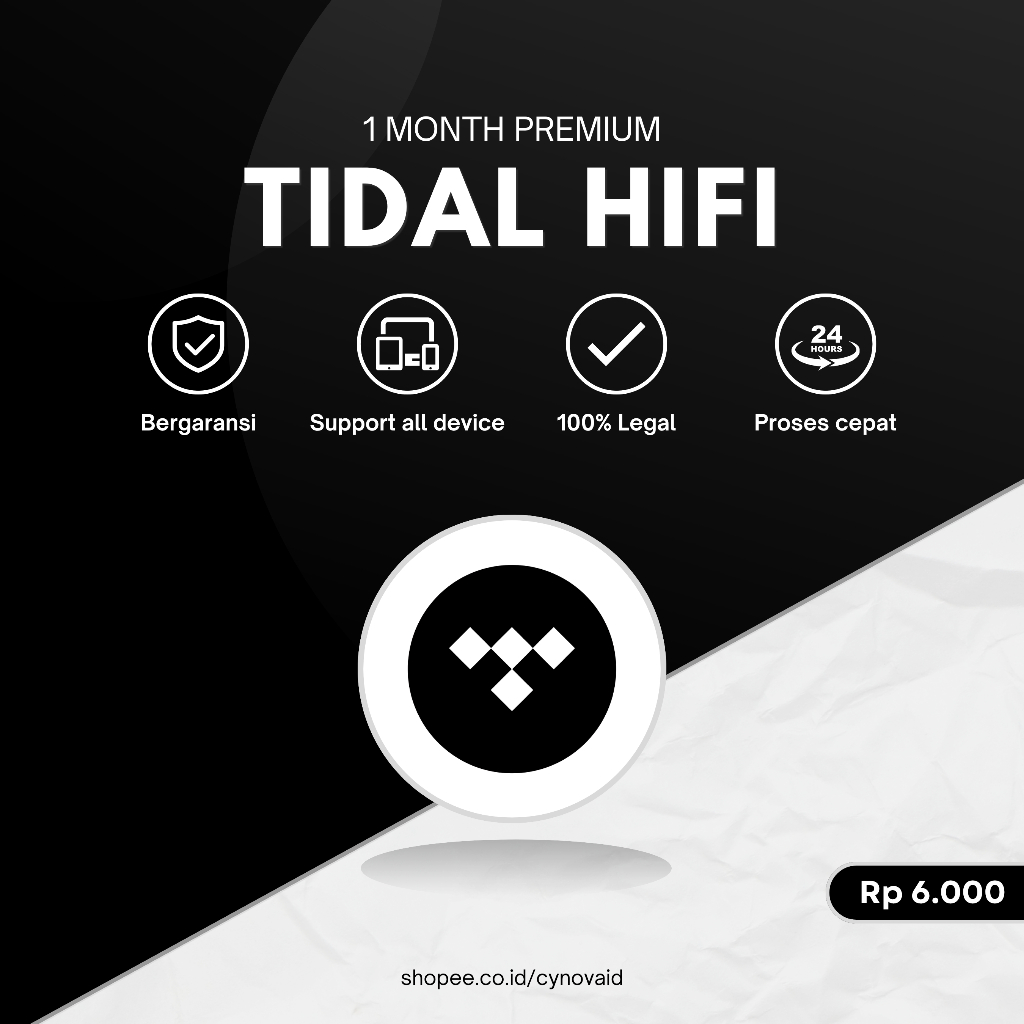[PROMO] TIDAL HIFI 1 BULAN PREMIUM BERGARANSI