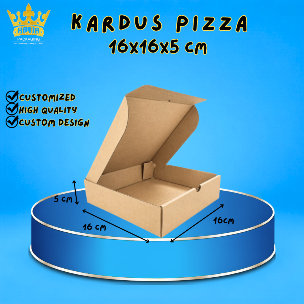 Kardus Pizza / Box Pizza (Custom) 16x16x5cm
