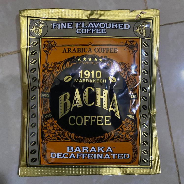 BACHA Coffee Arabica Coffee Satuan 12gr/pcs Baraka Decaffeinated, Fine Flavoured Coffee Bacha
