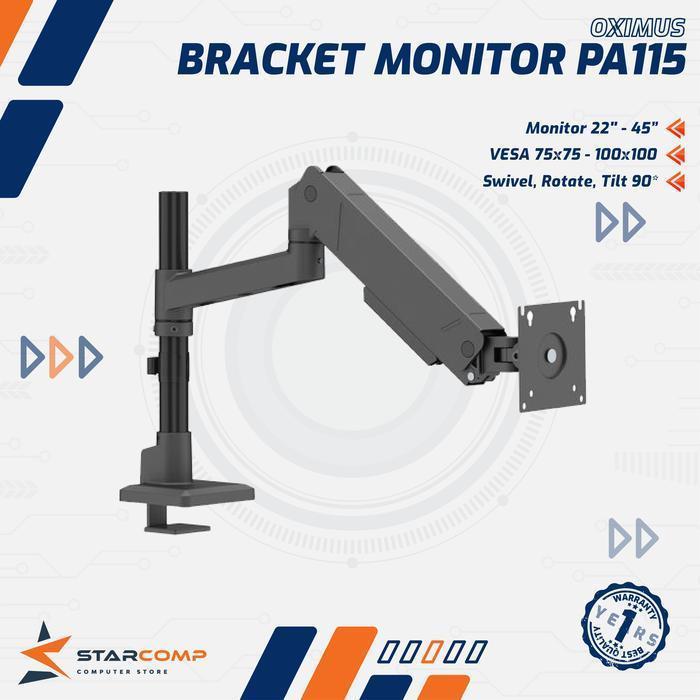 OXIMUS PA115 Black Desk Clamp Heavy Duty Economis Bracket PA 115