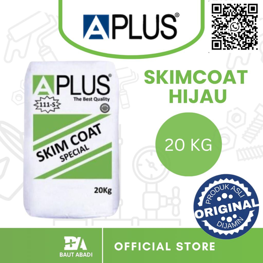 Skim Coat Hijau Aplus Untuk Interior dan Eksterior