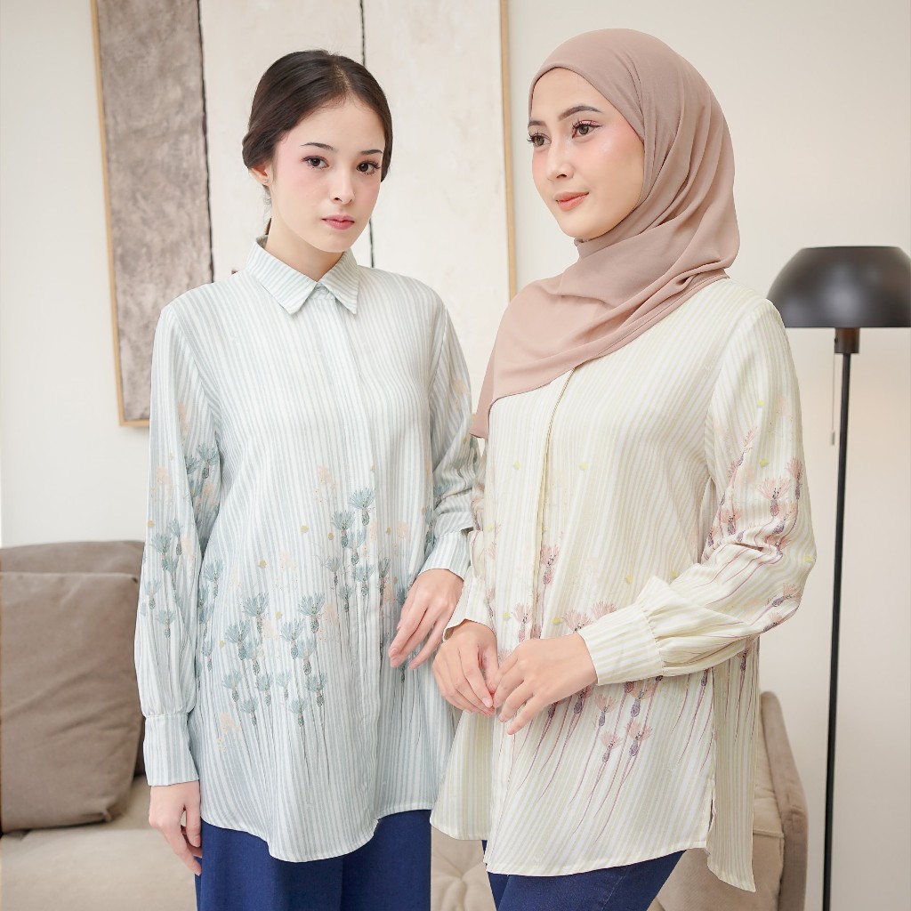 selina top by Ederra - atasan motif wanita