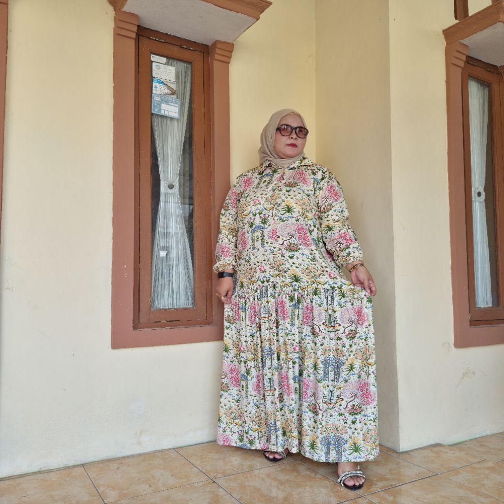 BAGAYA.ID - Jumbo Dress Rayon Premium - Gamis Homedress Rayon Motif