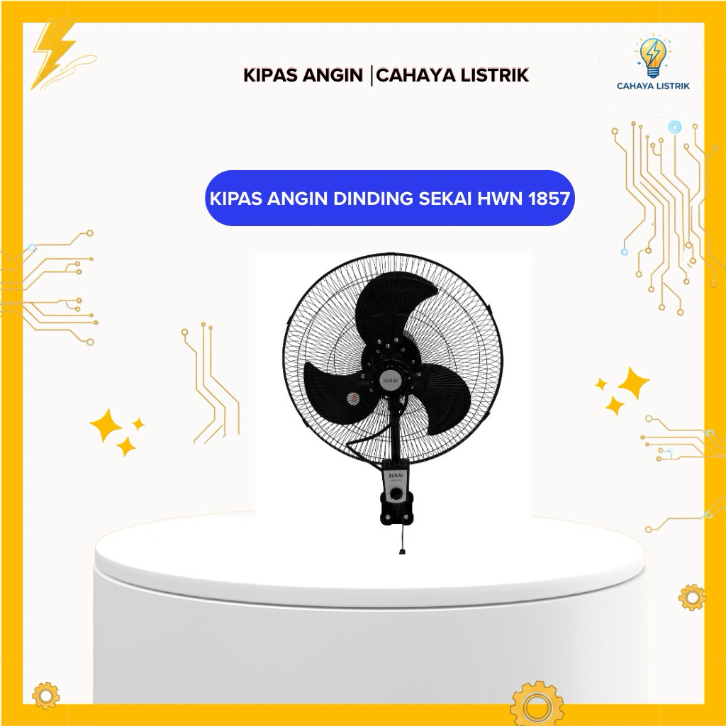 Kipas Angin Dinding Sekai HWN 1857 PO (18 Inch)
