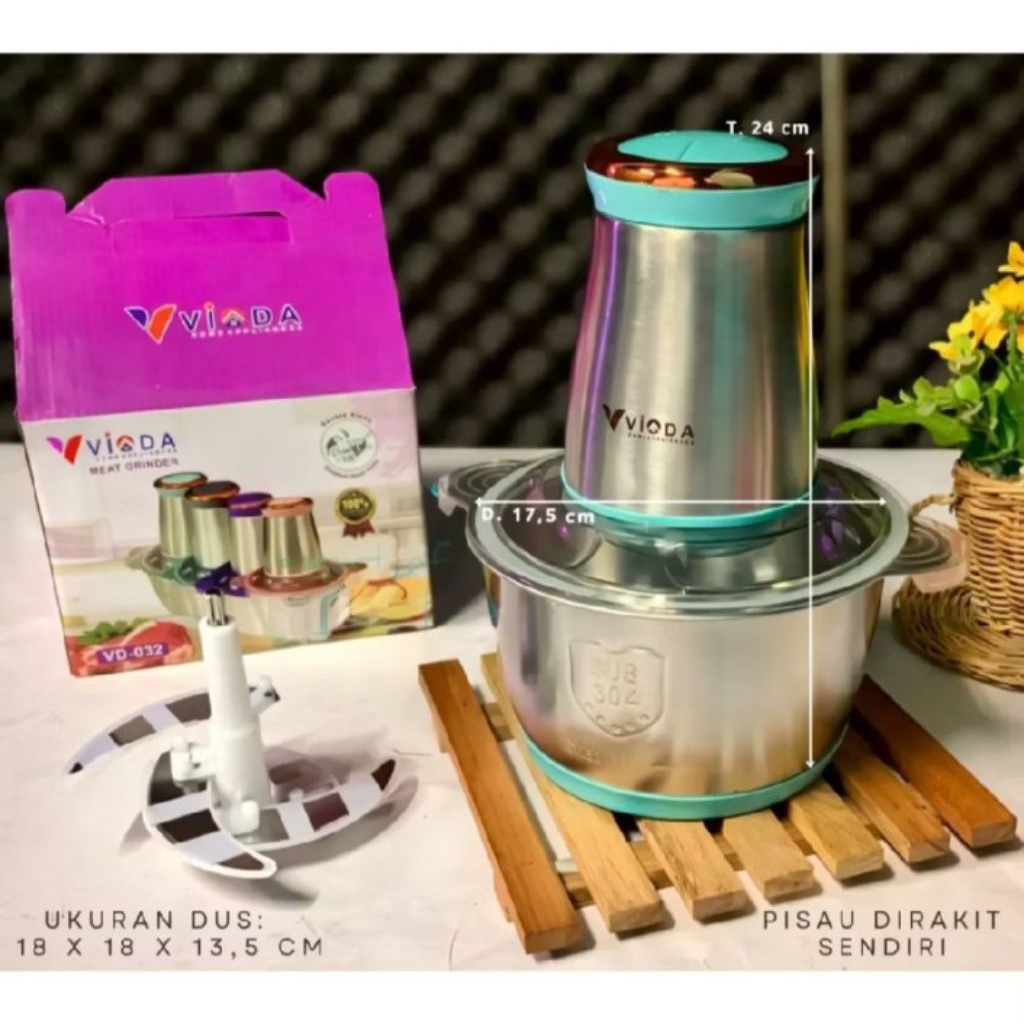 Z3 Blender Daging Stenlis / Penggiling daging / penghancur daging  , cabe, bawang dan serbaguna