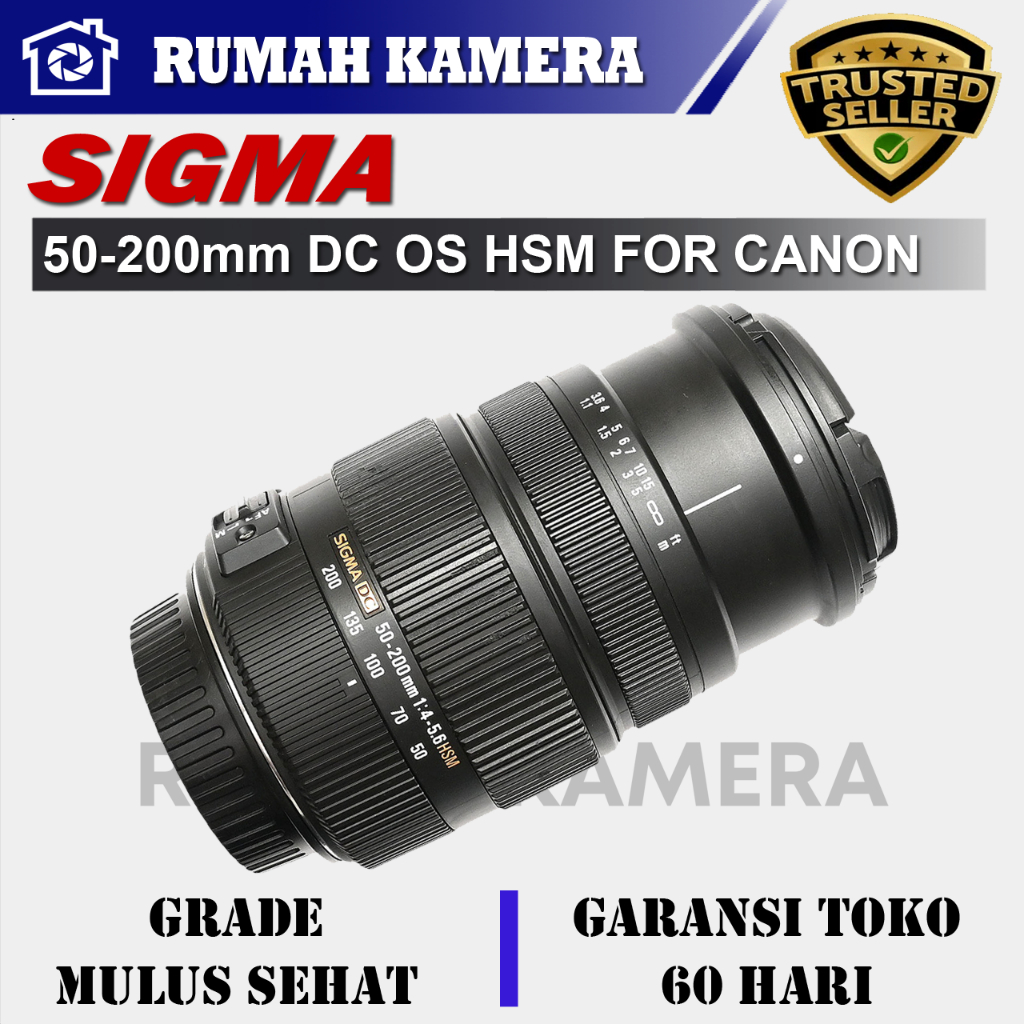 Lensa Sigma 50-200mm DC OS HSM For Kamera Canon DSLR