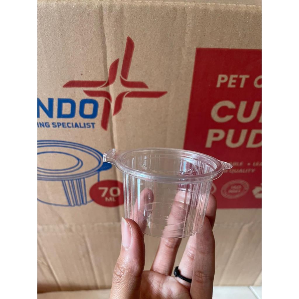 #ECR2026## Cup Puding ukuran 60ml,70ml dan 90ml tutup sambung merk Starindo(bentuk bulat) Tidak taha
