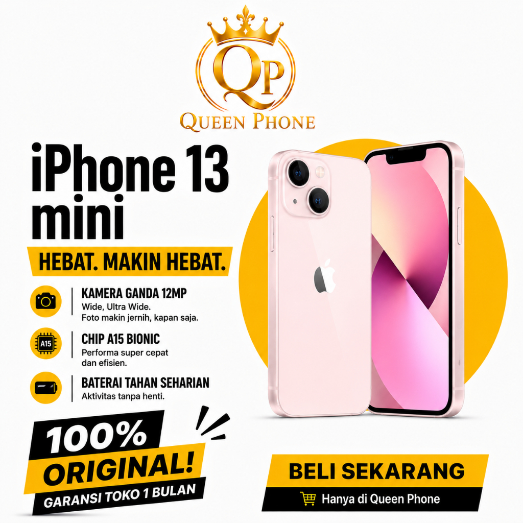 IP 13 MINI 128GB/256GB SECOND LIKE NEW FULLSET NO MINUS