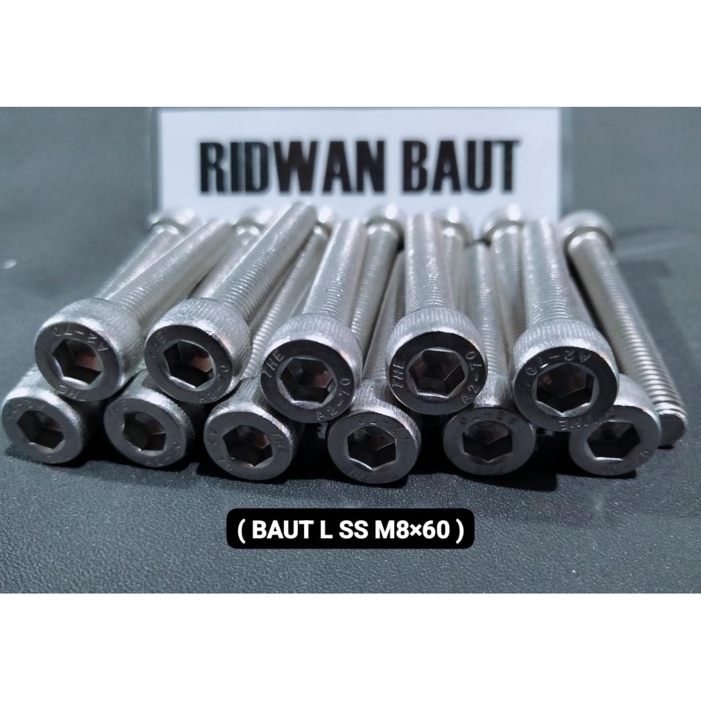 BAUT L STAINLESS 304 M8X60