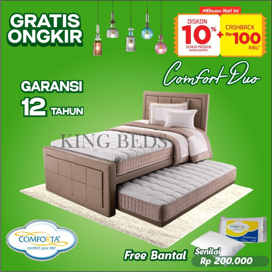 Comforta Spring Bed Comfort Duo sorong 2in1 Full Set 120 / 100 / 90 x 200 Pocket Spring Feel Medium