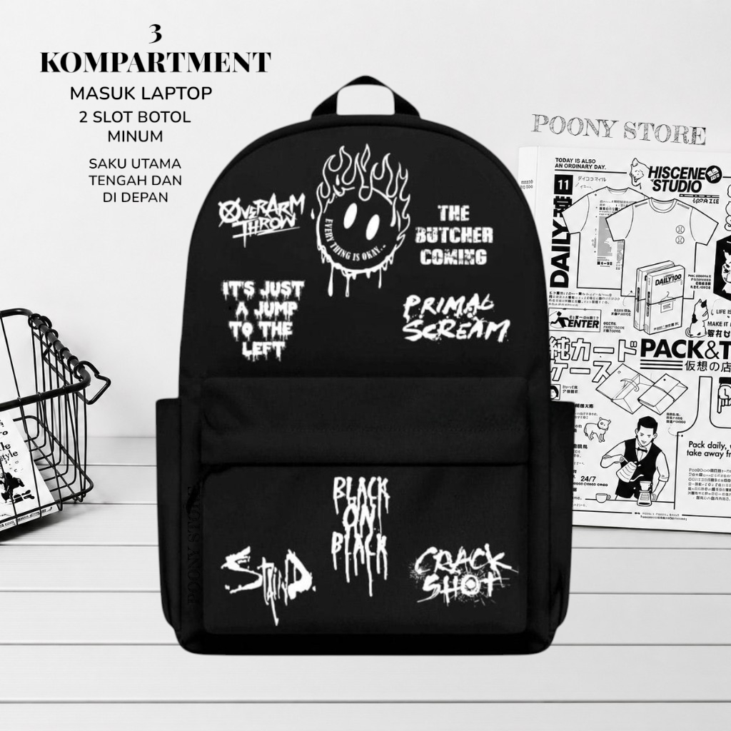 Tas Ransel Distro pria Backpack Laki Laki Keren Remaja Kece Terkini ransel Gendong Pria Sekolah SD S