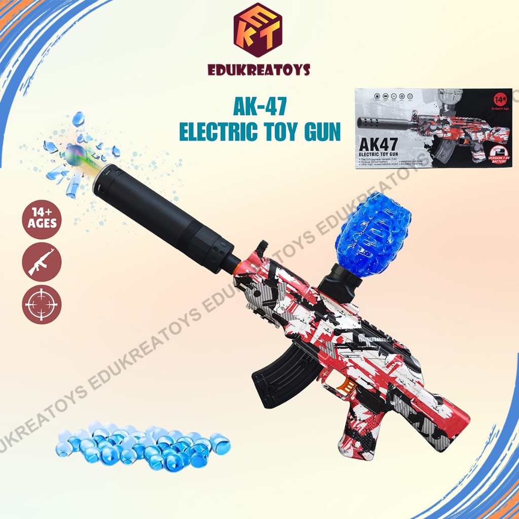 Tembakan water beads ak47 elektrik op 7.4v otomatis mainan anak