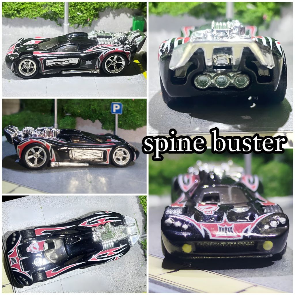 Diecast Hot Wheels SPINE BUSTER Acceleracers CUSTOM - scale 64 - pajangan display