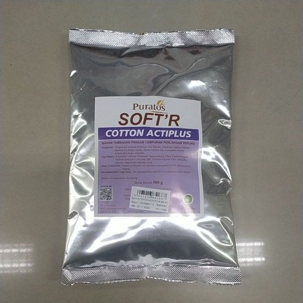 Puratos Soft"r Cotton Actiplus 500gr - Pelembut Roti Premium, Hasil Roti Lebih Lembut