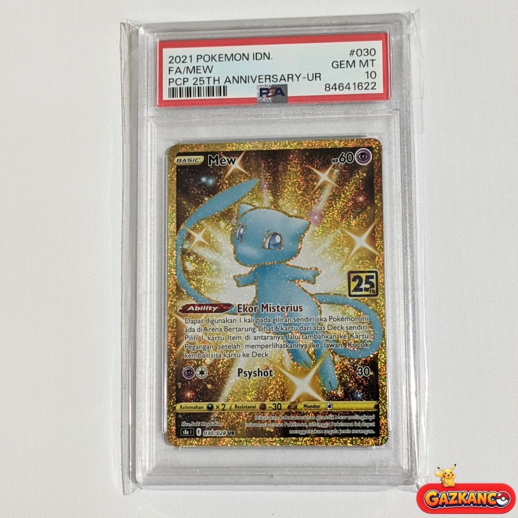 PSA 10 Mew Gold UR #030 - 25th Anniversary Pokémon TCG Indonesia