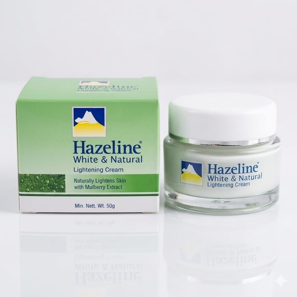 HAZELINE WHITE & NATURAL LIGHTENING CREAM ORIGINAL MALAYSIA - SNOW HIJAU SINGAPORE