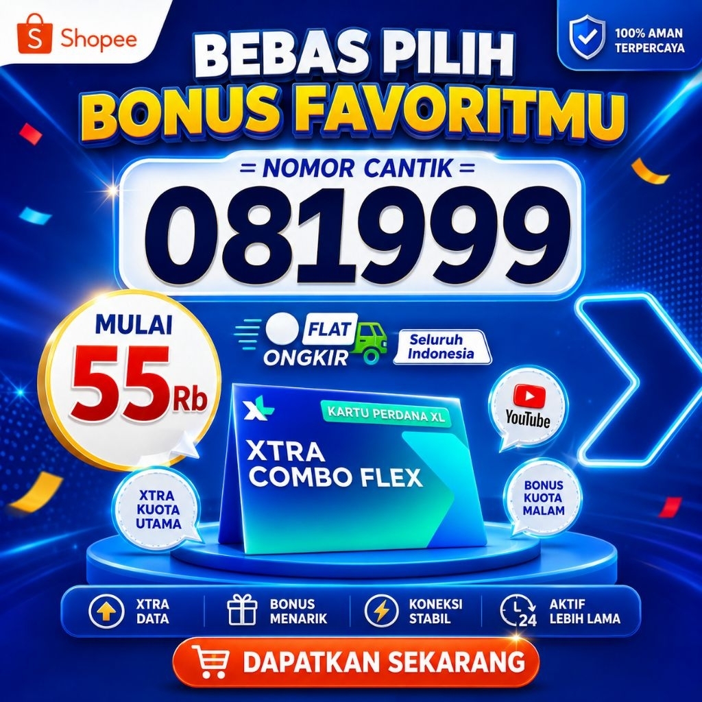 NOMOR CANTIK XL 0819 PERDANA CANTIK MURAH 999