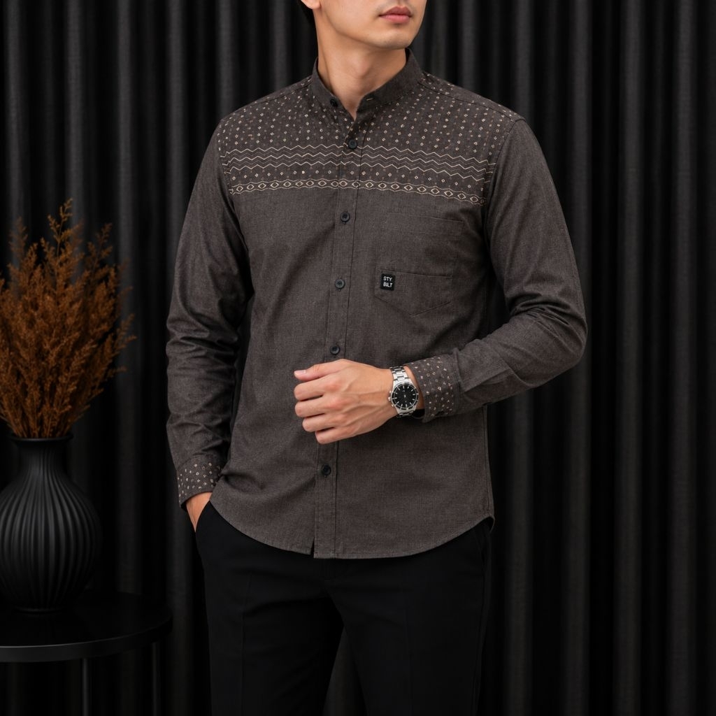 KEMEJA KOKO KEMKO LENGAN PANJANG BAHAN KATUN TERBARU