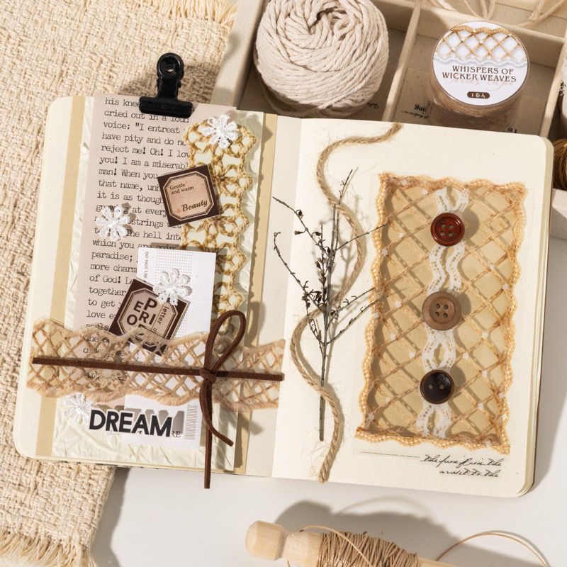 RW004 | ROLLING TAPE WASHI TAPE LACE  | STIKER RENDA JOURNALING | HIASAN DIARY