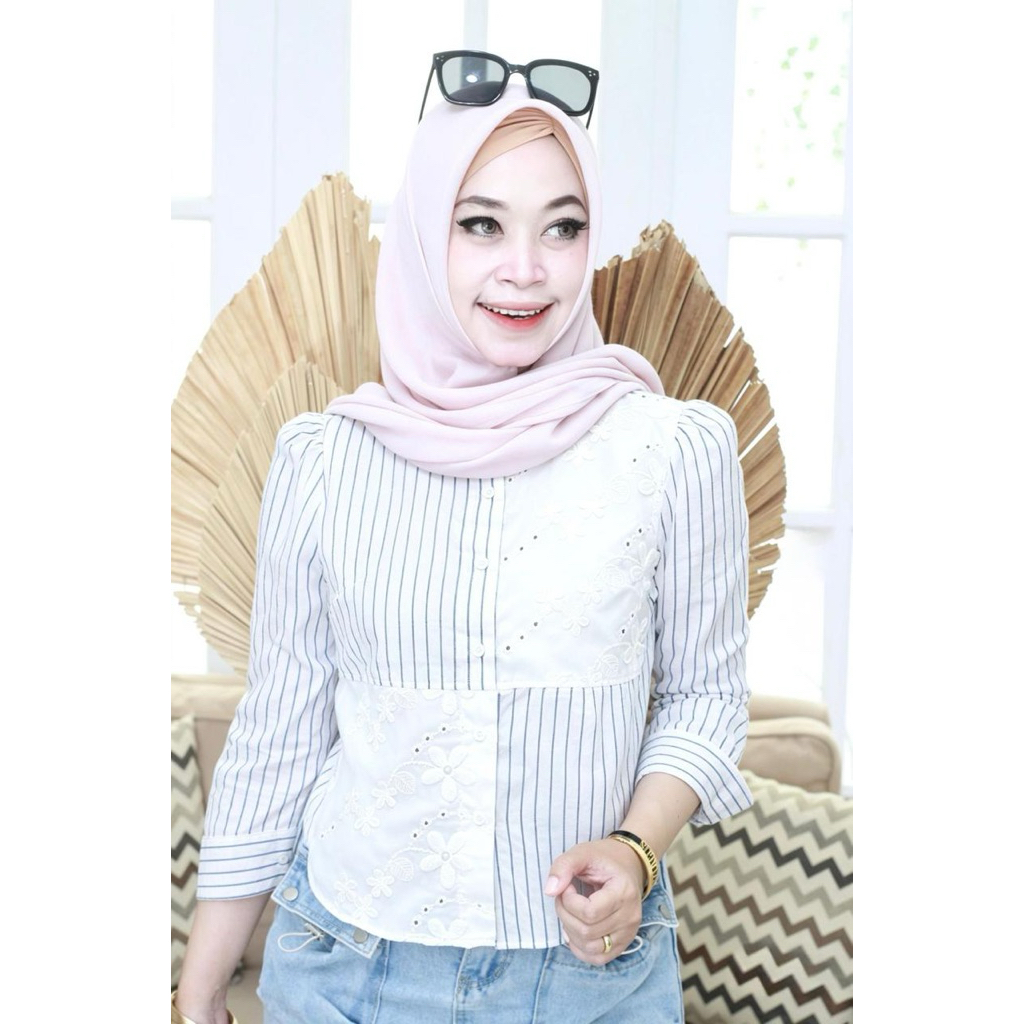 KEMEJA CROPTOP QUZIAGOS ATASAN TRISET TERBARU