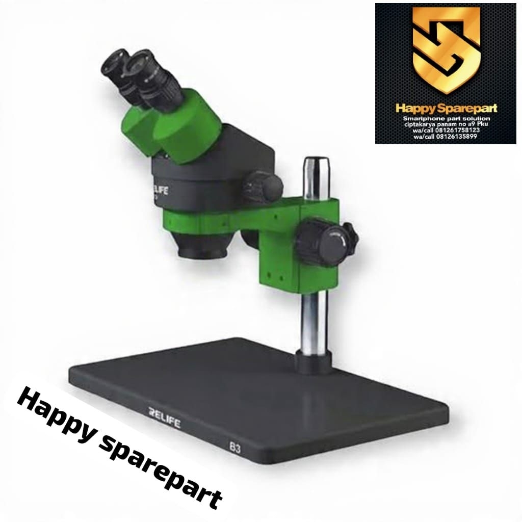 PROMO MIKROSKOP BINOCULAR RELIFE RL-M3-B3 + LAMPU LED / MICROSCOPE / ALAT SERVIS SERVICE HP