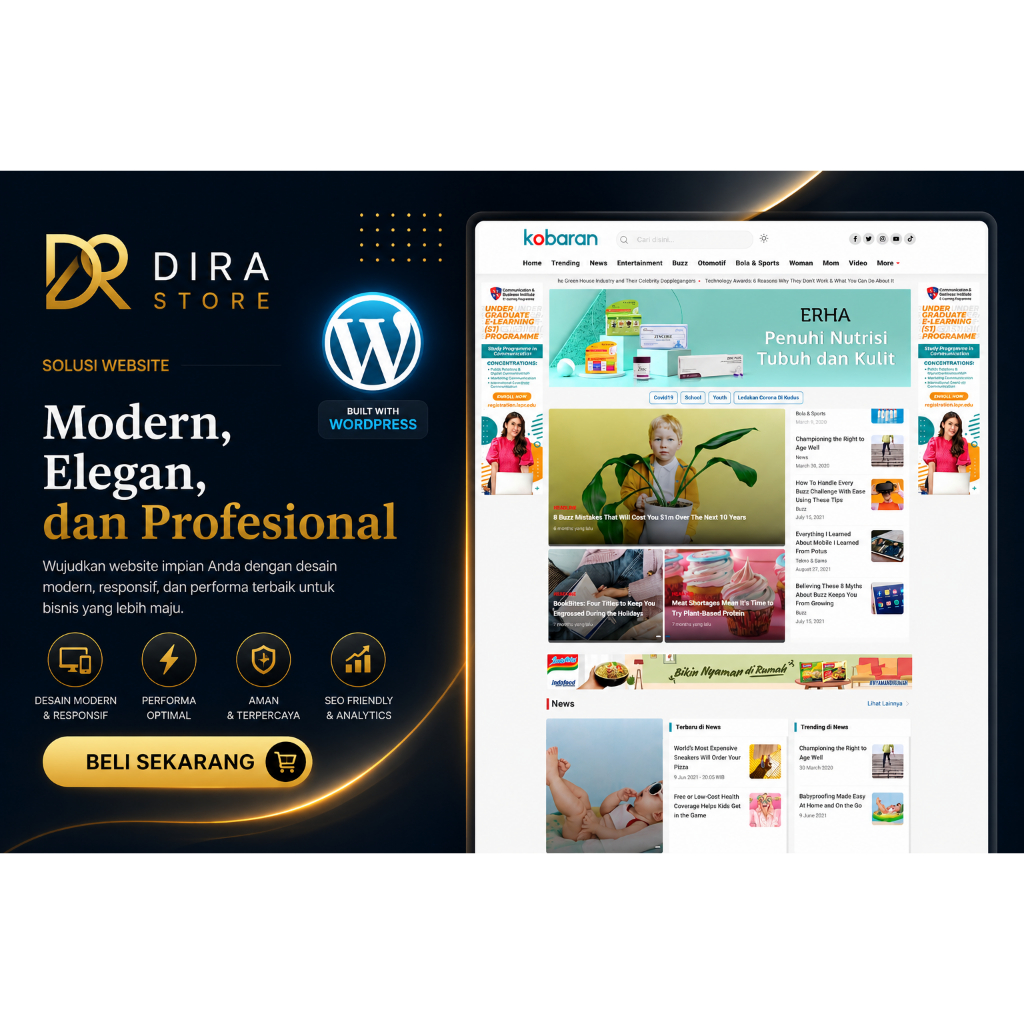 Kobaran Wordpress Theme Berita Mirip Kumparan - LISENSI ORIGINAL
