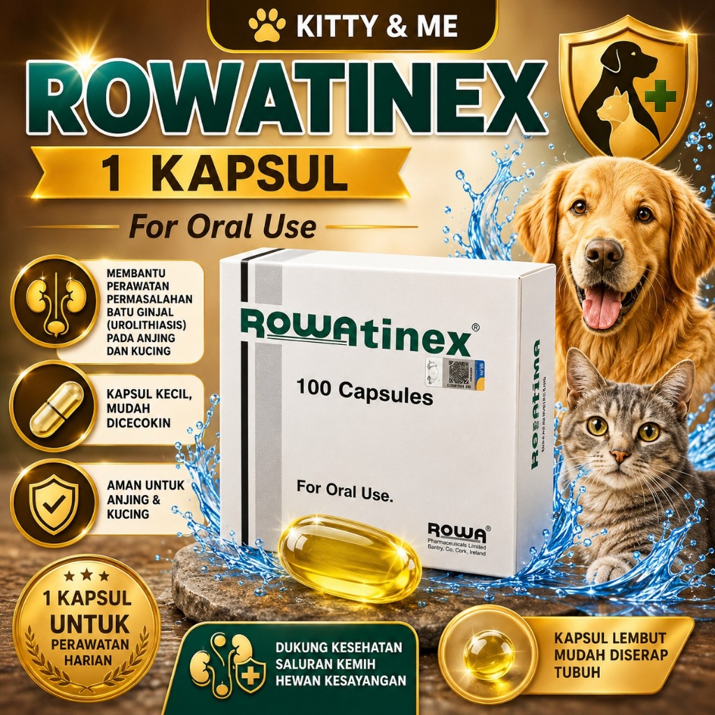 ROWATINEX ISI 1 KAPSUL - Obat Batu Ginjal Untuk Hewan Kesayangan