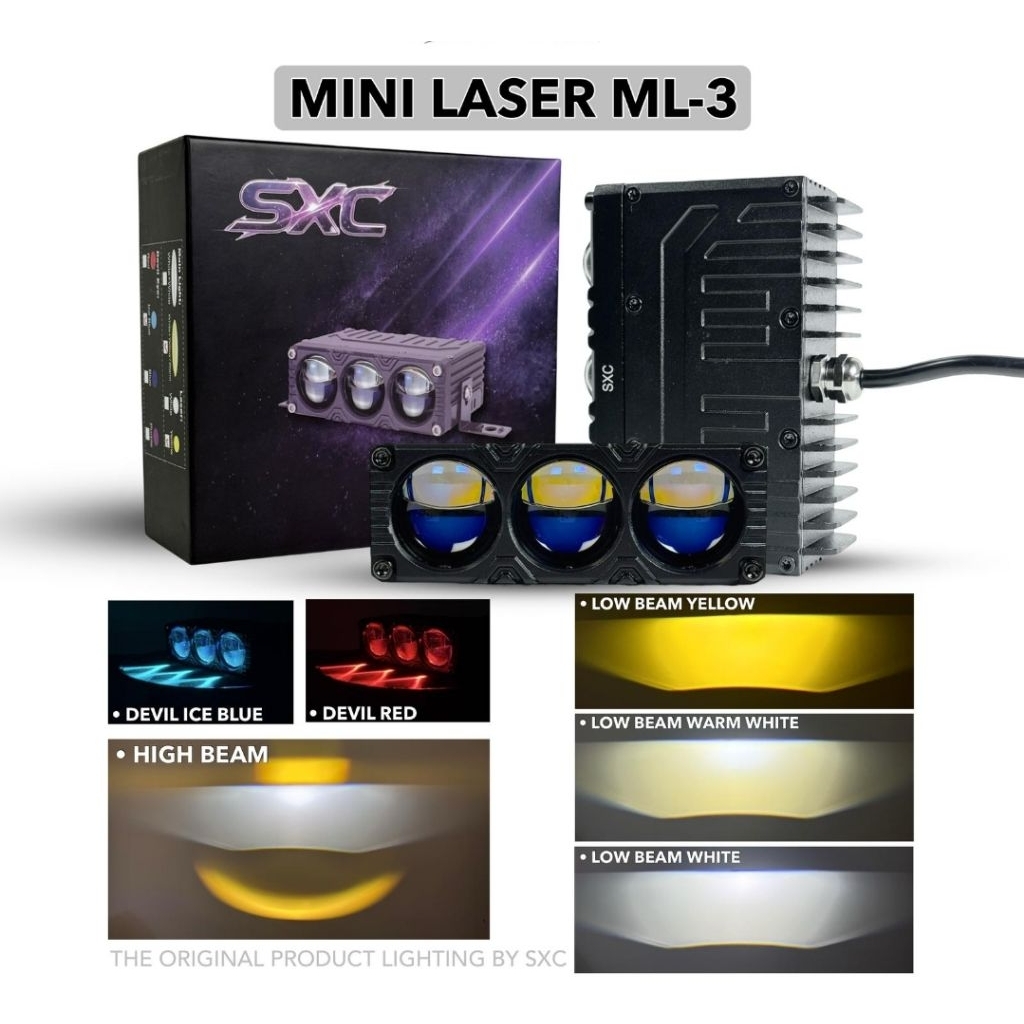 Lampu Tembak BiLED SXC ML3 Laser Bluelens 60/90Watt Satuan