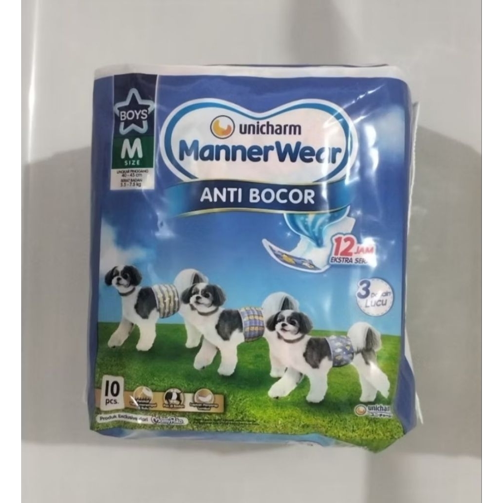 Manner Wear Boys Unicharm popok anjing jantan