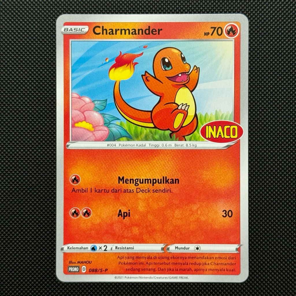 Charmander Promo INACO Indonesia / RARE (KODE 1)