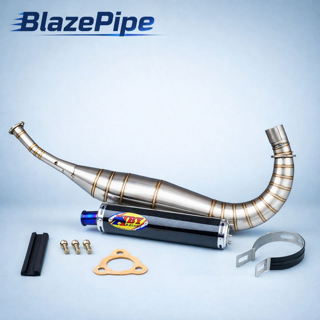Knalpot Satria Kolong HBY RACING-Stainless Type