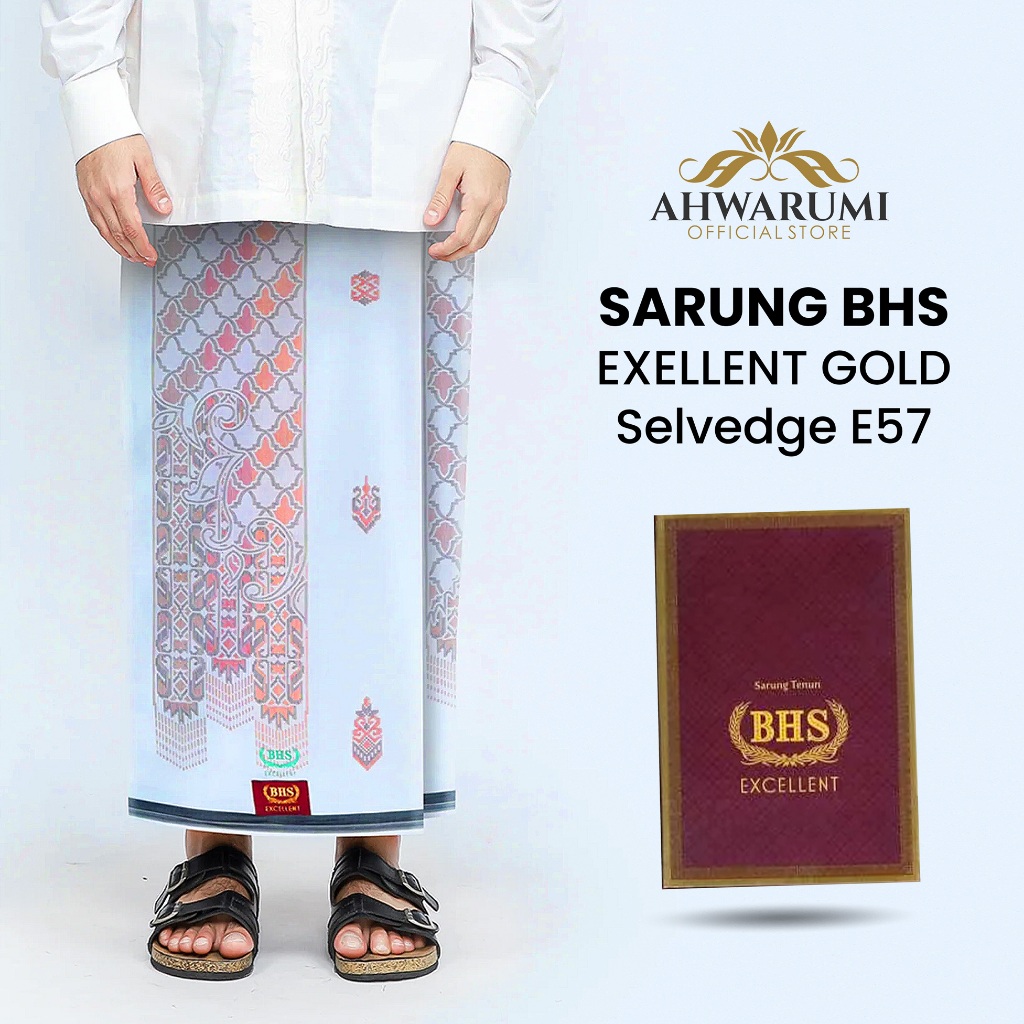 Ahwarumi - Sarung BHS Excellent Super Gold E58 Jacquard Songket JGP, JEA, JGQ