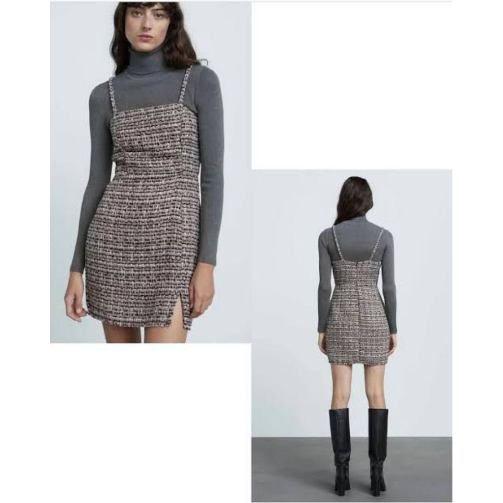 zara tweed dress