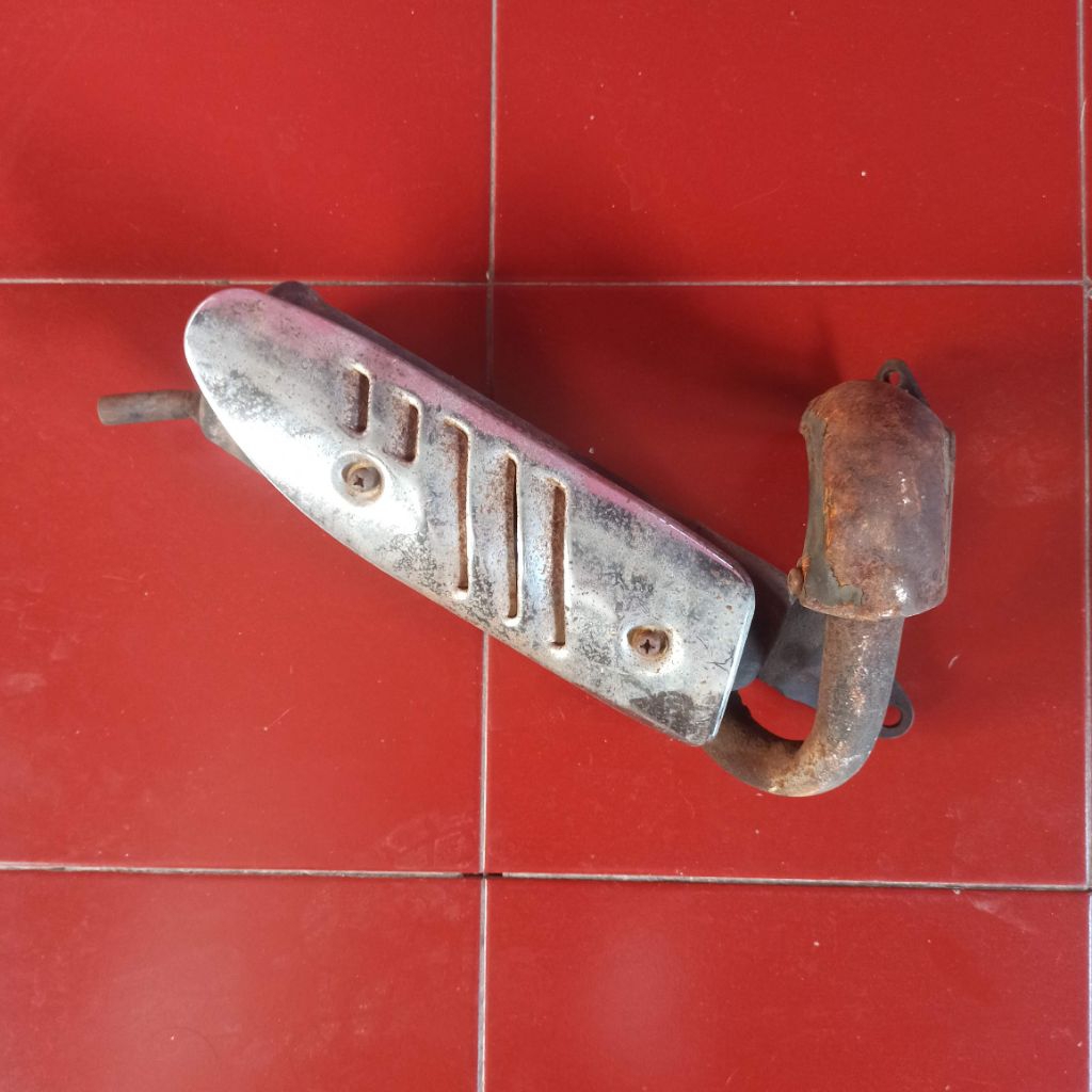 knalpot qingqi baby matic 50cc 2tak original copotan motor